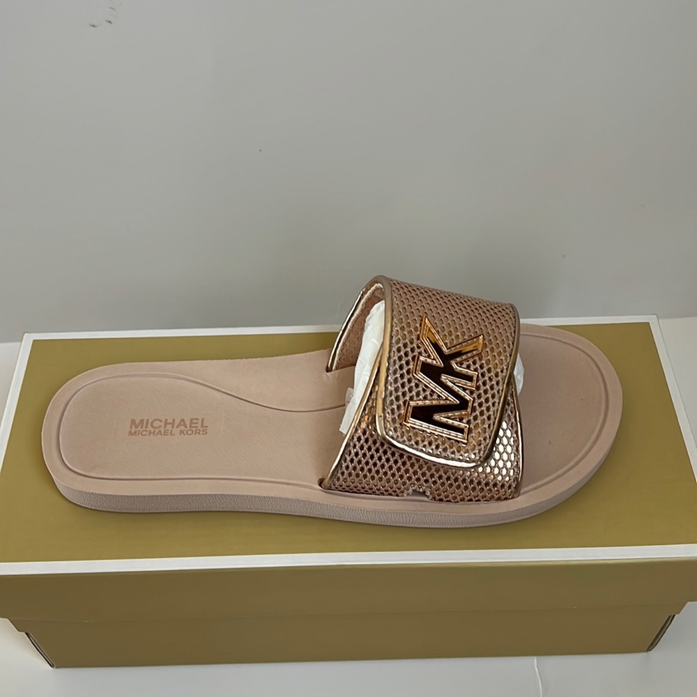 Michael Kors Palmer Slide Net Mesh Rosegold - image 1